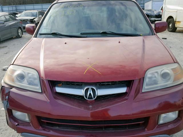 2HNYD18926H524510 - 2006 ACURA MDX TOURIN RED photo 7