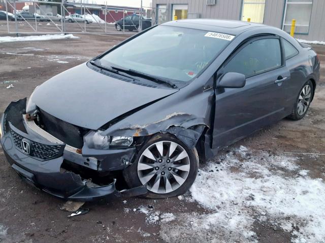 2HGFG1B03AH002512 - 2010 HONDA CIVIC EXL GRAY photo 2