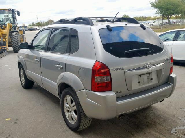 KM8JN12D07U509242 - 2007 HYUNDAI TUCSON SE SILVER photo 3