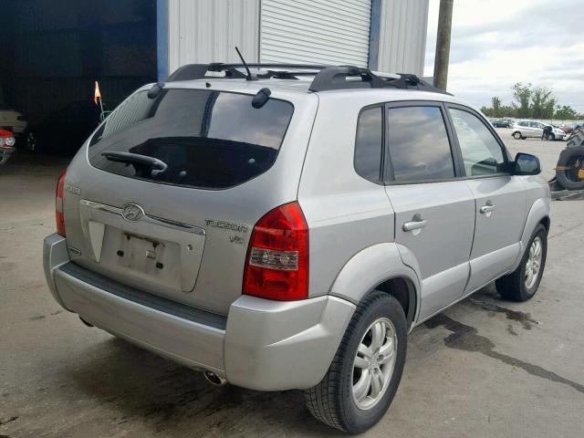 KM8JN12D07U509242 - 2007 HYUNDAI TUCSON SE SILVER photo 4