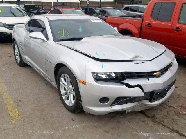 2G1FB1E33F9233049 - 2015 CHEVROLET CAMARO LS SILVER photo 1