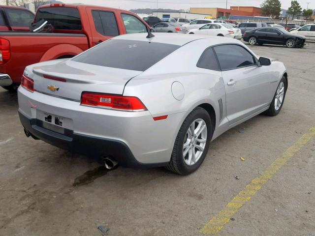 2G1FB1E33F9233049 - 2015 CHEVROLET CAMARO LS SILVER photo 4