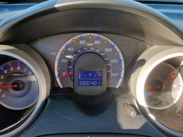 JHMGE884X9S020004 - 2009 HONDA FIT SPORT BLUE photo 8