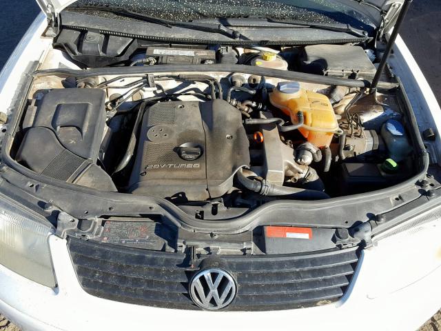 WVWNA23B8YE087799 - 2000 VOLKSWAGEN PASSAT GLS WHITE photo 7