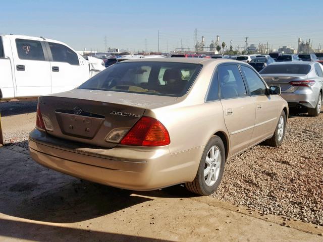 4T1BF28B51U139667 - 2001 TOYOTA AVALON XL BEIGE photo 4