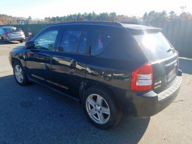 1J8FF47W97D429630 - 2007 JEEP COMPASS BLACK photo 3