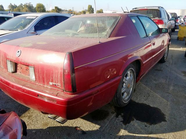 1G6ET129X1B101294 - 2001 CADILLAC ELDORADO T BURGUNDY photo 4