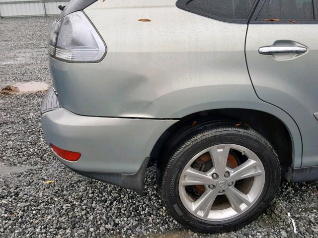 JTJGW31U682006432 - 2008 LEXUS RX 400H GRAY photo 9