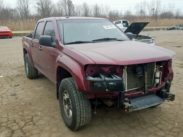 1GTDT43E688197275 - 2008 GMC CANYON SLE MAROON photo 1