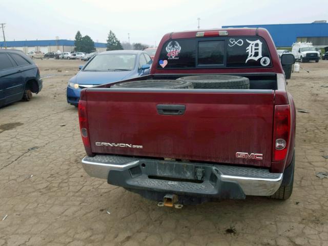 1GTDT43E688197275 - 2008 GMC CANYON SLE MAROON photo 6