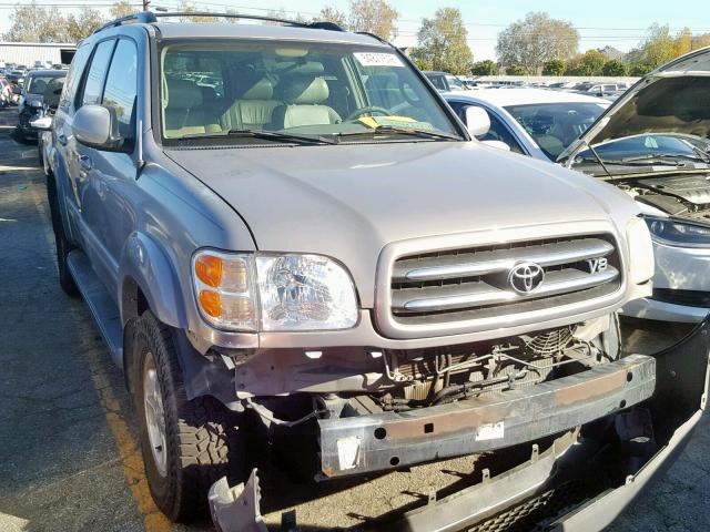 5TDBT48A41S003261 - 2001 TOYOTA SEQUOIA LI GOLD photo 1