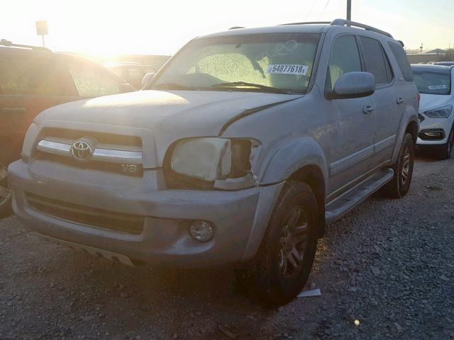 5TDBT48A15S248492 - 2005 TOYOTA SEQUOIA LI SILVER photo 2