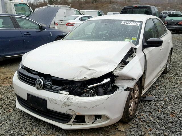 3VW1K7AJ1CM315922 - 2012 VOLKSWAGEN JETTA BASE Սպիտակ լուսանկար 2