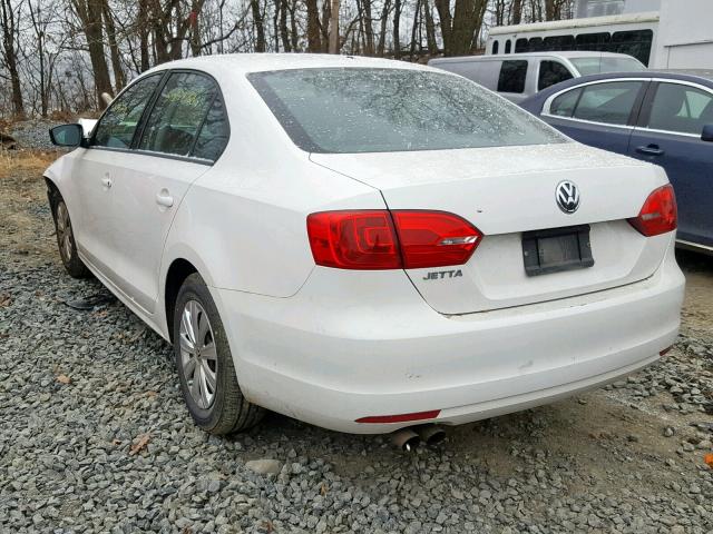 3VW1K7AJ1CM315922 - 2012 VOLKSWAGEN JETTA BASE Սպիտակ լուսանկար 3