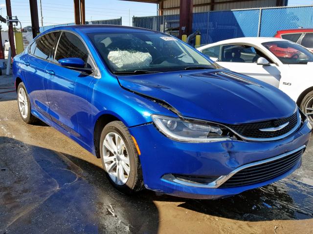 1C3CCCAB7FN719218 - 2015 CHRYSLER 200 LIMITE BLUE photo 1