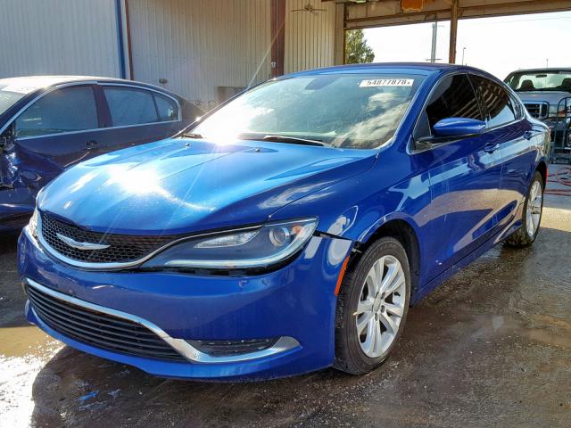 1C3CCCAB7FN719218 - 2015 CHRYSLER 200 LIMITE BLUE photo 2