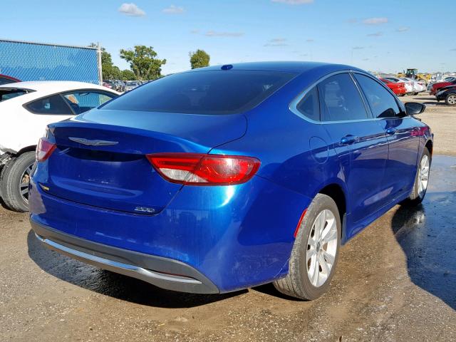 1C3CCCAB7FN719218 - 2015 CHRYSLER 200 LIMITE BLUE photo 4