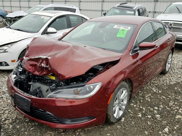 1C3CCCFB2HN509721 - 2017 CHRYSLER 200 LX MAROON photo 2