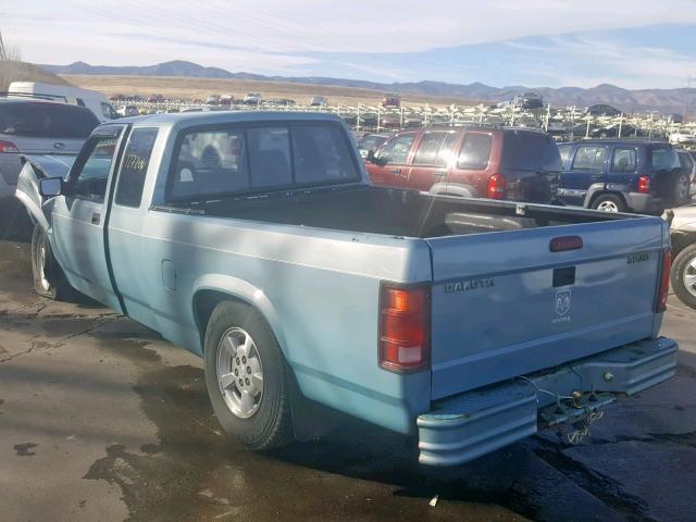 1B7GL23X3TS640111 - 1996 DODGE DAKOTA BLUE photo 3