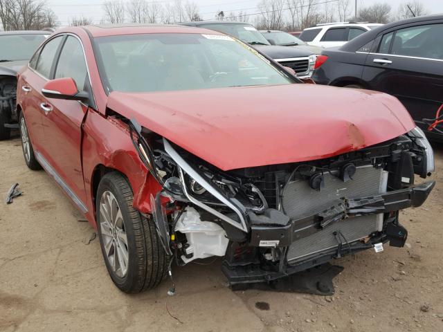 5NPE34AF5HH577029 - 2017 HYUNDAI SONATA SPO RED photo 1