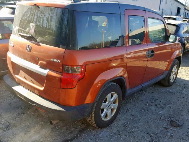 5J6YH28779L005162 - 2009 HONDA ELEMENT EX ORANGE photo 4