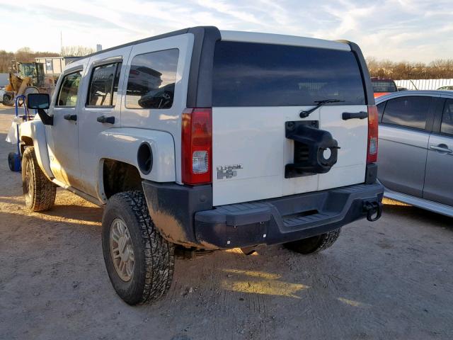 5GTEN13E688173256 - 2008 HUMMER H3 WHITE photo 3