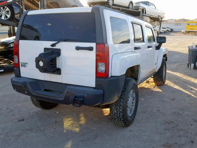 5GTEN13E688173256 - 2008 HUMMER H3 WHITE photo 4