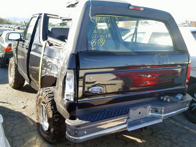 1FMEU15H2SLB26775 - 1995 FORD BRONCO U10 BLACK photo 3