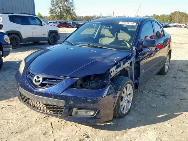 JM1BK323481186725 - 2008 MAZDA 3 S BLUE photo 2