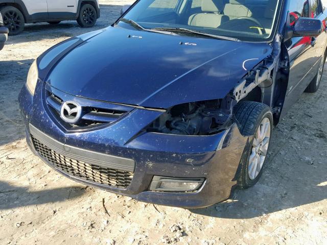 JM1BK323481186725 - 2008 MAZDA 3 S BLUE photo 9