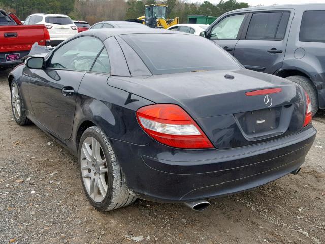 WDBWK54F07F168534 - 2007 MERCEDES-BENZ SLK 280 BLACK photo 3