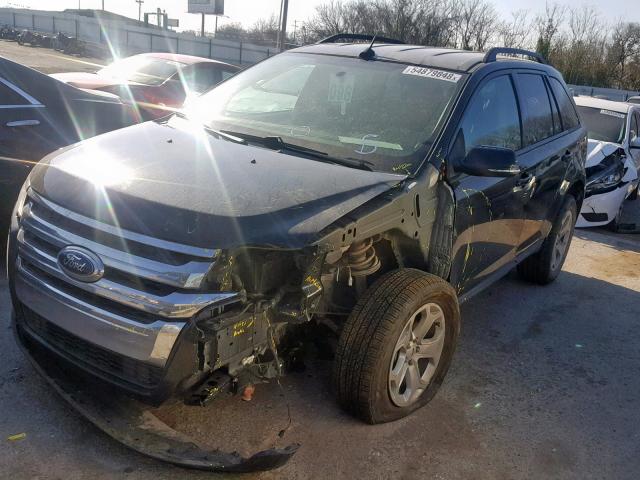 2FMDK3JC6DBC74065 - 2013 FORD EDGE SEL BLACK photo 2