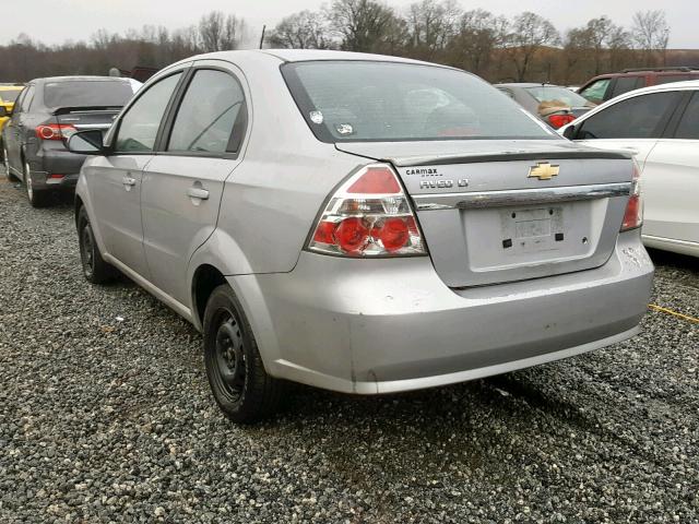 KL1TD5DE5AB119826 - 2010 CHEVROLET AVEO LS SILVER photo 3