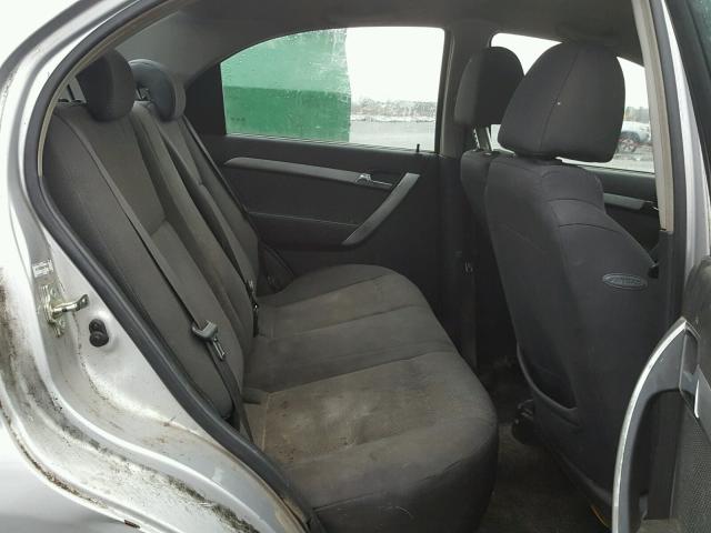 KL1TD5DE5AB119826 - 2010 CHEVROLET AVEO LS SILVER photo 6