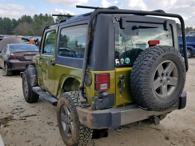 1J4AA2D14AL228111 - 2010 JEEP WRANGLER S GREEN photo 3