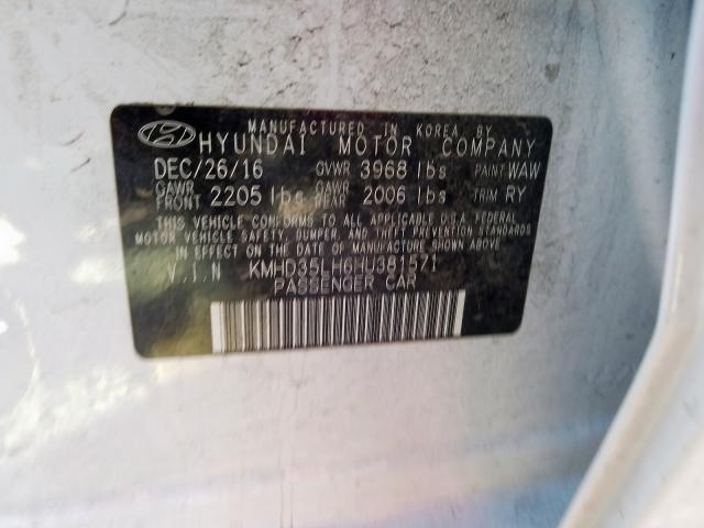 KMHD35LH6HU381571 - 2017 HYUNDAI ELANTRA GT  photo 10