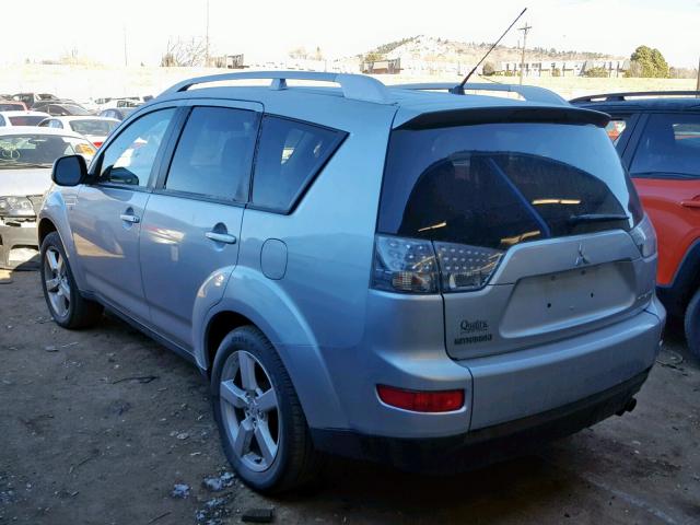 JA4MT41X37U001037 - 2007 MITSUBISHI OUTLANDER SILVER photo 3