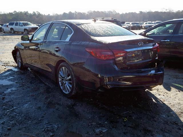 JN1EV7AP7JM357068 - 2018 INFINITI Q50 LUXE BLACK photo 3