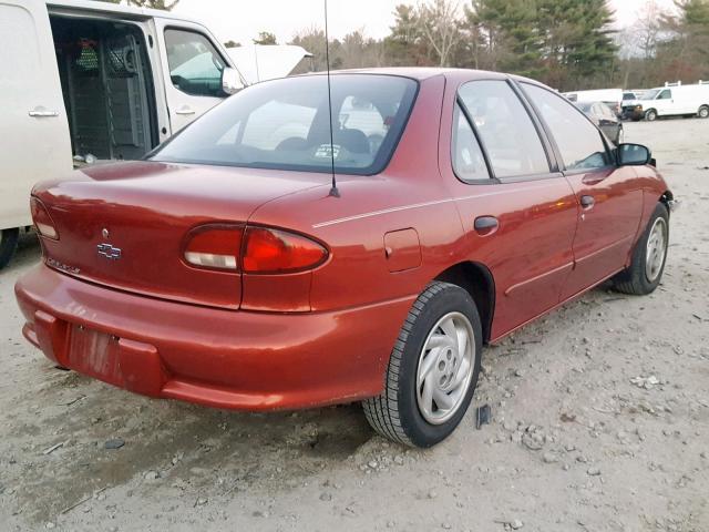 1G1JF5244X7199175 - 1999 CHEVROLET CAVALIER L RED photo 4