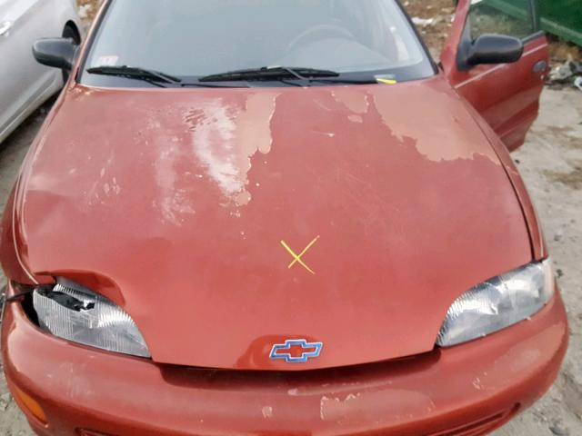 1G1JF5244X7199175 - 1999 CHEVROLET CAVALIER L RED photo 7