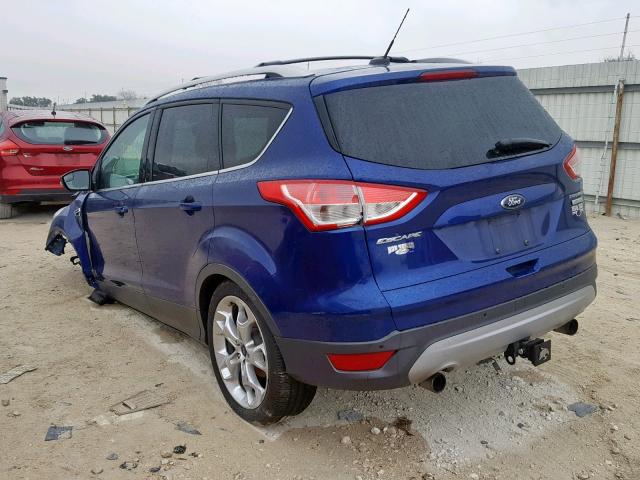 1FMCU0J97DUB00315 - 2013 FORD ESCAPE TIT BLUE photo 3