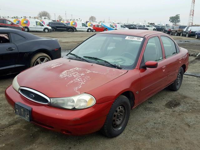 1FAFP6636YK142448 - 2000 FORD CONTOUR SE RED photo 2