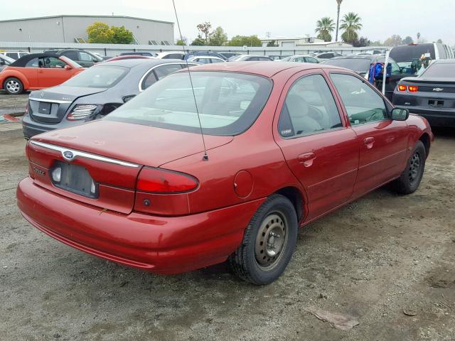 1FAFP6636YK142448 - 2000 FORD CONTOUR SE RED photo 4