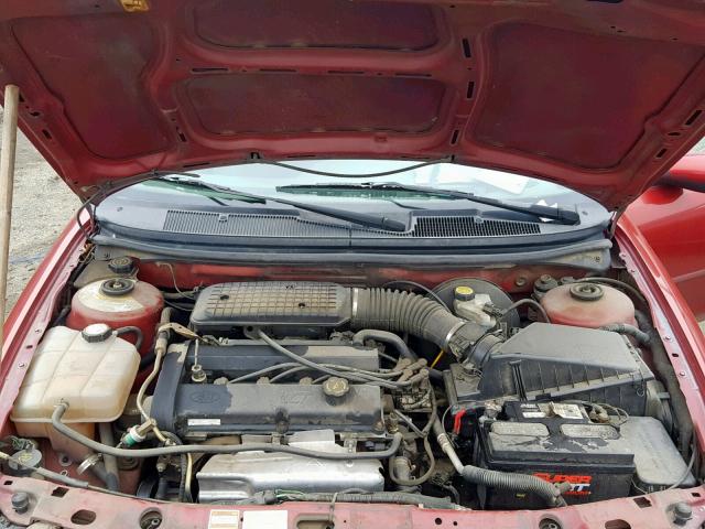 1FAFP6636YK142448 - 2000 FORD CONTOUR SE RED photo 7