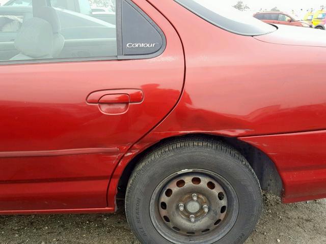 1FAFP6636YK142448 - 2000 FORD CONTOUR SE RED photo 9