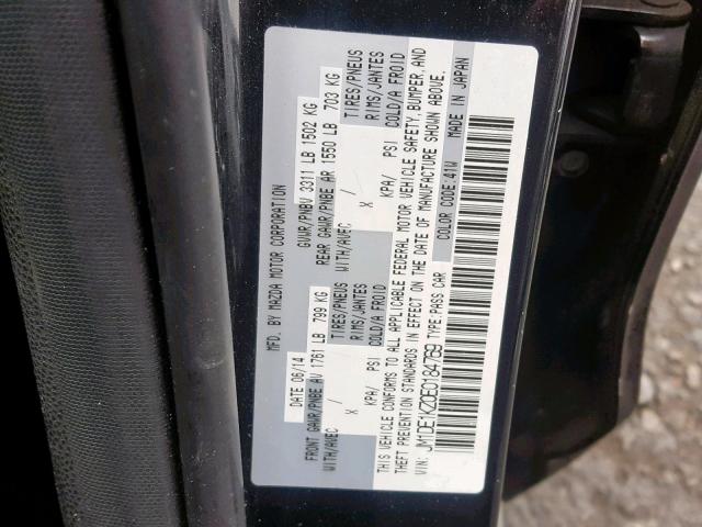 JM1DE1KZ0E0184769 - 2014 MAZDA MAZDA2 SPO 黑色 照片 10