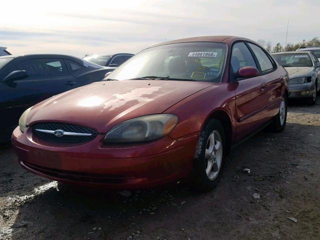 1FAFP55U21A127641 - 2001 FORD TAURUS SES RED photo 2