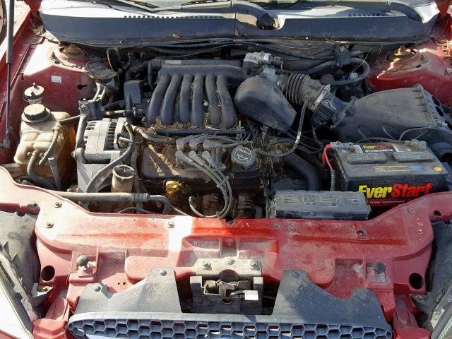 1FAFP55U21A127641 - 2001 FORD TAURUS SES RED photo 7