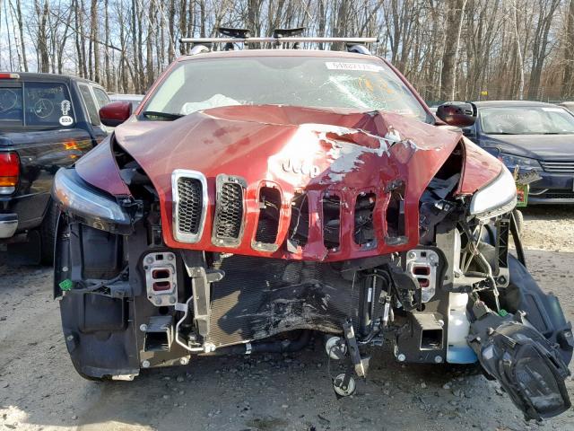 1C4PJMCB1GW153719 - 2016 JEEP CHEROKEE L RED photo 9