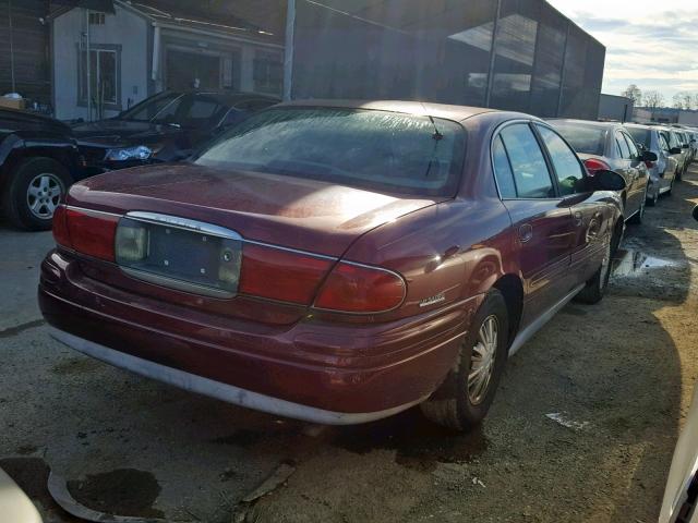 1G4HR54K42U127214 - 2002 BUICK LESABRE LI BURGUNDY photo 4